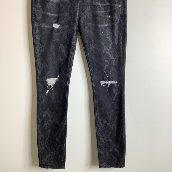 R13 gray black distressed jeans 5 pockets size 29 - Picture 2 of 6